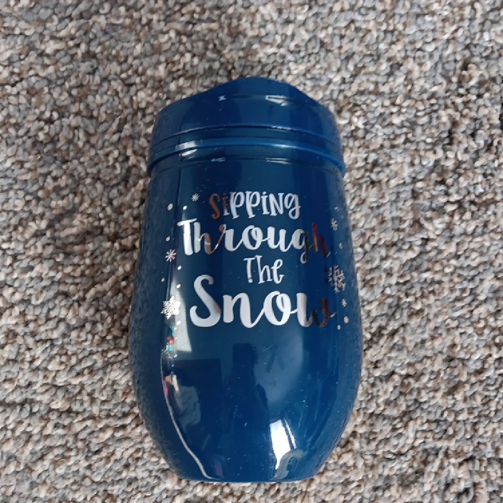 Source Unknown Blue Insulated Travel Mug